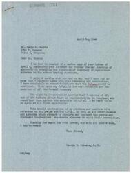 ["The document is a letter from Lewis R. Harris expressing his contempt for Chester Bowles' exercise of authority in obtaining the signature of Secretary of Agriculture Anderson to a cotton trading directive. Harris believes that America should have a government of laws, not one run by non-elected bureaucrats like Bowles. He criticizes the New Deal bureaucracy, especially the O.P.A., and hopes that Congress will abolish it. Representative George B. Schwabe agrees with Harris's views and expresses his support for abolishing the O.P.A. and other bureaus that attempt to regulate and regiment the people."]