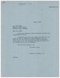 ["Earl Drake wrote a letter to George B. Schwabe expressing his disapproval of O.P.A. and advocating for its abolition. He also voiced concerns about the strike situation and believed that allowing businesses to operate competitively based on quality and cost of production would improve the economy. Schwabe agreed with Drake's views and urged him to try to influence their district's Representative to support the abolition of O.P.A. Schwabe expressed his support for Drake's opinions and wished him well."]