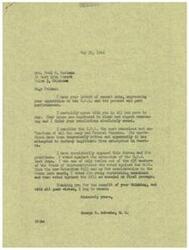 ["Mrs. Fred W. Eastman wrote a letter to George B. Schwabe expressing her opposition to the O.P.A (Office of Price Administration) and its practices. She believes the O.P.A. has been destructive to free enterprise in America. George B. Schwabe, a member of the House of Representatives, agrees with her and has consistently voted against the O.P.A. He also acknowledges the need for some regulations but believes the O.P.A. has overstepped its authority. Mrs. Eastman urges Schwabe to use his influence to push for a restricted O.P.A. bill in Congress."]