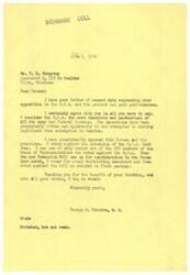 ["The document is in opposition to the O.P.A. and its practices, with the writer expressing agreement with the recipient's views on the matter. The writer indicates that they have consistently opposed the O.P.A. and its extension, voting against it multiple times in the House of Representatives. The recipient is urged to take action against the O.P.A. to bring order to the chaotic conditions it has caused in the country."]