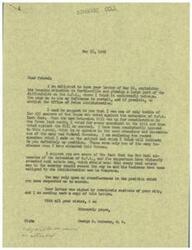 ["The document from the Bartlesville Real Estate Board to George B. Schwabe discusses the housing shortage in Bartlesville and blames the Office of Price Administration (OPA) for causing difficulties in obtaining materials and increasing prices. The Board recommends the discontinuance and abolishment of the OPA, believing that it has served its purpose and that the nation should return to a system of free enterprise. They urge Schwabe to use his influence to curtail or abolish the OPA. Schwabe responds by stating his consistent opposition to the OPA and his voting record against its extension, and reassures the Board of his support in their position."]