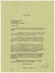 ["The author of the letter expresses agreement with the recipient's opposition to the O.P.A. They believe the bureau is harmful to free enterprise and have consistently voted against its extension. They encourage the recipient to try to influence their representative to also oppose the O.P.A. and the New Deal. The document is signed by George B. Schwabe, M.C."]