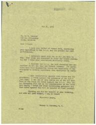 ["The document is a response to Mr. R. T. Shearer's opposition to the O.P.A. (Office of Price Administration) and its practices. The writer, George B. Schwabe, expresses agreement with Shearer's views and states that he has consistently opposed the O.P.A. He mentions voting against the extension of the O.P.A. and supporting restricting amendments to the Extension Bill. Schwabe thanks Shearer for his input and expresses good wishes. Another letter from Reid, Murdoch & Co. also expresses gratitude for Schwabe's efforts to abolish or amend the O.P.A. and criticizes the organization for its interference with supply and demand."]