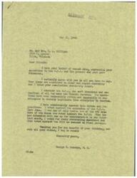["The document is a letter from George B. Schwabe, a member of the House of Representatives, responding to a letter from Mr. and Mrs. C. A. Gilligan expressing opposition to the O.P.A. Schwabe agrees with their views and states that he has consistently opposed the O.P.A., voting against its extension and for restricting amendments. The Gilligan's also express their opposition to the O.P.A. and hope for its elimination."]