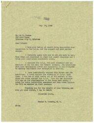 ["The first letter is from George B. Schwabe expressing agreement with Mr. M. L. Summer's opposition to the O.P.A. and detailing his efforts to oppose the Bureau. The second letter is from Mr. Summer thanking Representative  Schwabe for his attention to the matter and reiterating his opposition to the continuation of the OPA."]
