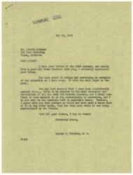["Albert Pickens writes to George B. Schwabe expressing support for getting rid of the OPA (Office of Price Administration) and criticizing its administration by Mr. Bowles. Schwabe responds, agreeing with Pickens' views and stating his opposition to OPA and any form of controls. They both express hope for relief from the situation."]