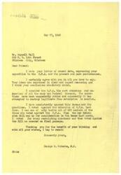 ["The document from Mr. George B. Schwabe expresses his opposition to the O.P.A and its practices, stating that he has consistently voted against it and believes it is destroying legitimate free enterprise in America. In response, a letter from Joyner Wall expresses concern over the head of the O.P.A, Chester Bowles, and criticizes the bureau for not stabilizing prices and using unfair methods. Both letters show a strong opposition to the O.P.A and call for changes to its operations."]