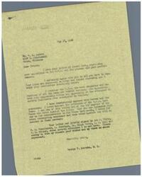 ["The first letter is from Mr. W. R. Anders expressing opposition to the O.P.A. and its practices, which Congressman George B. Schwabe agrees with. Schwabe mentions his voting record against the O.P.A. and conveys his thanks to the other individuals who also signed the letter. The second letter is from an individual urging Congress to move the O.P.A. to Russia and criticizing the influence of the C.I.O. on Congress."]