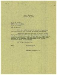["The document is from Alfred E. Ballin to George B. Schwabe, expressing frustration with government agencies like the CPA and urging Schwabe to work towards eliminating unnecessary regulations that are hindering economic growth in Tulsa, Oklahoma. Ballin highlights his experience serving on an advisory committee for the CPA and emphasizes the need for free enterprise and competition to promote community development. He also congratulates Schwabe on his recent election victory."]
