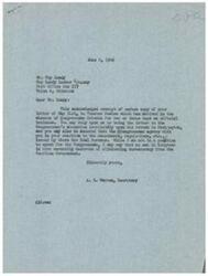 ["Mr. Roy Lundy of Roy Lundy Lumber Company sent a letter to Chester Bowles expressing his disgust with the amendments and regulations issued by New Deal Bureaus. A response from A. L. Warren, Secretary to Congressman Schwabe, assured Mr. Lundy that the Congressman shares his views on eliminating bureaucracy from the government."]