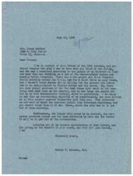 ["In a letter dated June 22, 1946, Representative  George B. Schwabe expresses his opposition to bureaucratic control, specifically mentioning Chester Bowles and the O.P.A. law. He highlights the negative impact of prolonged bureaucratic control on product scarcity and inflation. Mrs. Clara Banther responds on June 19, 1946, thanking Representative  Schwabe for his efforts and expressing her support for limiting O.P.A. powers. She shares her personal experience with frozen rents and increased expenses, advocating for freedom from bureaucratic control and the promotion of American free enterprise."]