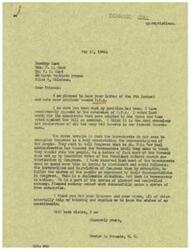 ["Dorothy Card writes to Representative George H. Schwabe expressing her support for amending the OPA bill to allow for more flexibility and a housecleaning of personnel. She believes that once the natural laws of supply and demand are allowed to function, production will increase and prices will adjust gradually. Schwabe responds, stating his consistent opposition to the extension of OPA and his belief that bureaucracy is hindering the functioning of Congress and the will of the people. He thanks Card for her views and input."]