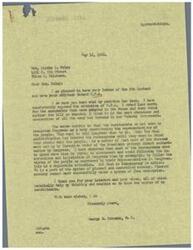 ["Mrs. Birdie C. Foley expresses her opposition to the O.P.A. (Office of Price Administration) in a letter to Honorable  George B. Schwabe. She criticizes the impact of rationing on food prices and rents, and calls for the abolishment of the O.P.A. and all unions. She expresses her support for the Republican party and urges for a return to free enterprise. Schwabe responds, thanking her for her input and explaining his stance against the extension of the O.P.A. and his belief in the importance of representing the wishes of constituents."]