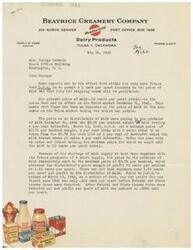 ["The document is written by Early R. Cass to Honorable  George Schwabe, expressing concerns about the potential increase in milk prices and the prohibition of whipping cream. Cass argues that government regulations, such as the O.P.A, have negatively impacted the dairy industry, leading to a reduction in distributors and rationing of food. He believes that prices should be determined by the law of supply and demand, and urges for the abolition of O.P.A. to allow for economic conditions to adjust properly."]