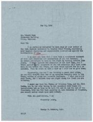 ["The document is from George B. Schwabe, a member of the House of Representatives, to Edward Soph, expressing his opposition to the continuation of the Office of Price Administration (OPA). Schwabe commends Soph for his logical reasoning against the OPA and states that he has consistently voted against it. He also mentions that despite efforts by others to negotiate with OPA bureaucrats, there may not be much relief as long as the OPA has the support of the President and the New Deal majority in Congress. Schwabe encourages Soph to continue the fight against the OPA and encloses copies of his recent speeches on the topic."]