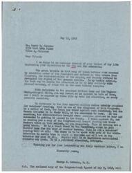 ["The document is from Mr. George B. Schwabe, a member of Congress, responding to a letter from Mr. Harry M. Jackson expressing opposition to the OPA and its extension. Schwabe shares his views on various topics, including the proposed British loan, veterans' housing subsidies, and the Murray-Dingell Bills. He criticizes the government's handling of planned economy and expresses his disapproval of subsidies and government spending. Schwabe also addresses concerns about corruption and misuse of funds. He thanks Jackson for his letter and states his opposition to certain bills and policies."]