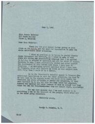 ["The document is a response from George B. Schwabe, a member of Congress, to Miss Jessie McGarvey regarding her views on the O.P.A. and labor legislation. Schwabe expresses his opposition to the O.P.A. and states that existing laws should be sufficient to address the labor situation if properly enforced. He also criticizes the government for pampering labor leaders and suggests that they need to take responsibility for their actions. Schwabe assures Miss McGarvey that he is committed to acting in the best interests of the people."]