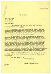 ["The document is a response to Mrs. Lauer expressing opposition to the O.P.A. and bureaucracy in general. The author believes that government agencies like the O.P.A. are un-American and do not follow the will of Congress or the people. The author also believes that planned economy cannot work successfully under a system of free enterprise. Mrs. Lauer also expresses her opposition to O.P.A. and hopes for its elimination or restriction."]