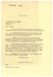 ["The document is a letter from George B. Schwabe, a member of the House of Representatives, to Mr. and Mrs. Frank Shires expressing his agreement with their opposition to the O.P.A. He criticizes the bureau for its actions and states that he has consistently voted against it. He thanks them for sharing their thoughts and signs off with good wishes."]