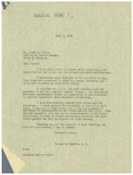 ["The document is from Cecil M. Kerber to George B. Schwabe expressing opposition to the O.P.A. and its practices. Schwabe agrees with Kerber's views and mentions his own opposition to the O.P.A., including voting against its extension in the House of Representatives. Kerber requests Schwabe's influence in abolishing or limiting the powers of the O.P.A. in order to help with reconstruction efforts. Schwabe thanks Kerber for his thoughts and support."]
