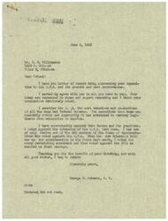 ["The document is a letter from George B. Schwabe, a member of the House of Representatives, responding to a letter from Mr. R. B. Williamson expressing opposition to the O.P.A. Schwabe agrees with Williamson's views and shares his opposition to the O.P.A., stating that he has consistently voted against it and its practices. Schwabe thanks Williamson for his input and expresses his good wishes."]
