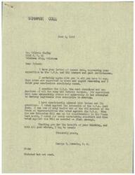 ["The document is from Villette Shelby to Representative George B. Schwabe expressing opposition to the O.P.A. (Office of Price Administration) and its practices. Shelby believes that the O.P.A. is hindering reconversion and benefiting black market operators. Schwabe agrees with Shelby's views and has consistently opposed the O.P.A., voting against its extension and supporting restricting amendments. Schwabe thanks Shelby for their input and shares their sentiments in opposition to the O.P.A."]