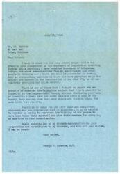 ["The document is a response from George B. Schwabe, M.C. to Mr. Ed. Hawkins, thanking him for expressing disapproval of legislation involving further price controls. Schwabe mentions that most constituents are opposed to price controls and highlights Hawkins' communication in the Congressional Record. The document also includes a telegram from Hawkins expressing concern about rent controls affecting his property."]