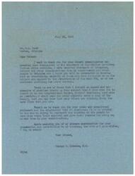 ["The document is a thank you letter from Congressman George B. Schwabe to Mr. S.A. Reed for expressing disapproval of legislation involving further price controls. Schwabe mentions that the majority of his constituents are opposed to price controls and he found Reed's communication to be cogent and expressive of American ideals. Schwabe also mentions that Reed's statement has been included in the Congressional Record without disclosing his identity."]