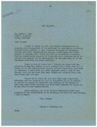 ["The document is a letter from Congressman George B. Schwabe thanking Early R. Cass for expressing disapproval of legislation involving price controls. Schwabe mentions that the majority of his constituents are opposed to price controls and includes Cass's statement in the Congressional Record. He also received a telegram from Cass urging him to prevent the reenactment of price controls, citing examples from after previous wars. Schwabe appreciates Cass's input and cooperation."]