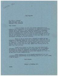 ["The document consists of a series of letters between Dr. John C. Hubbard and Honorable  George B. Schwabe, M.C., discussing their opposition to price controls, specifically the O.P.A., and the inequities and mismanagement associated with it. Dr. Hubbard expresses his concerns about the impact of price controls on his rental properties and the lack of fair return on his investments. George B. Schwabe, M.C., thanks Dr. Hubbard for his input and assures him of his continued opposition to price controls."]