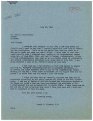 ["Mr. Erle P. Halliburton wrote to Congressman George B. Schwabe expressing his agreement with Schwabe's opposition to OPA (Office of Price Administration) and New Deal bureaucracy. Halliburton criticized Paul A. Porter, Administrator of OPA, for his inconsistencies and unreasonable attitudes. Schwabe reaffirmed his opposition to OPA and vowed not to vote to bring it back. Halliburton also questioned the wisdom of bureaucrats in determining fair prices and expressed support for free enterprise."]