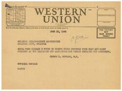 ["The document is about sending a telegram regarding the removal of price controls from meat and dairy products, as requested, but the amendment was defeated by administration forces. The importance of checking the class of service desired for the message to be transmitted correctly is emphasized."]