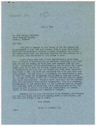 ["Congressman George Schwabe received a letter from the Ozark Chemical Company stating that they have not raised prices on their commodities since the expiration of price controls and do not plan to do so unless there are further increases in costs. They believe in allowing natural forces of supply and demand to regulate prices and are against returning to production restrictions imposed by the O.P.A. Congressman Schwabe agrees with this sentiment and believes in the integrity and patriotic instincts of business men and people in order to maintain a successful economic system."]