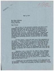 ["The author of the letter clarifies that he did not vote against all amendments to extend the life of O.P.A as incorrectly reported in the press. He actually voted for every amendment in an effort to restrict O.P.A's operations. He also sent proof of his voting record to a concerned individual to clear up any misunderstandings. The author emphasizes that he has been consistent in his stance and will continue to be so."]