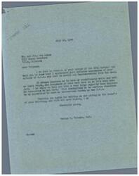 ["The document is from Mr. and Mrs. Ben Adams expressing their appreciation for the end of the O.P.A. and their support for its elimination. Congressman George B. Schwabe acknowledges their opinion and states that he has received similar feedback from many constituents. He thanks them for sharing their views and expresses his continued opposition to the O.P.A. bureau."]
