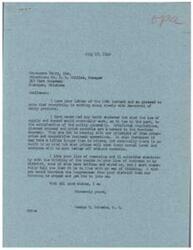 ["The document from Producers Dairy, Inc. to Representative George B. Schwabe expresses support for the decontrol of dairy products, stating that prices have increased to cover the loss of subsidy and everything is going well. They urge the Congressman to continue supporting decontrol, as returning to control would discourage milk production. Representative Schwabe responds positively, agreeing that supply and demand will work to the satisfaction of the public and expressing support for free enterprise and competitive business operations. He also mentions that others in the dairy industry in his district share the same thinking."]