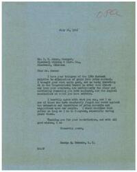 ["The document is a series of telegrams between George B. Schwabe and D. W. Moxon regarding the elimination of grain from price control legislation. Schwabe expresses his agreement with Moxon's stance against price controls on grains and grain products, citing concerns about the return of black markets and higher prices if controls are imposed. Moxon urges Schwabe to do all he can to defeat further price control on grain and grain products."]