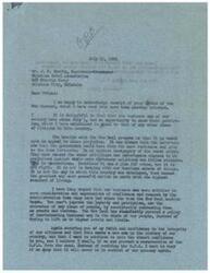 ["The document is a letter written on July 12, 1946, expressing appreciation for efforts to abolish price controls and discussing the impact on the hotel industry. The writer criticizes the New Deal program for appealing to class prejudice and argues for fair profit protection for businesses. The document also addresses issues with OPA regulations and calls for changes to correct inequities in the hotel industry. The document expresses gratitude for the recipient's work on behalf of constituents."]