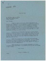 ["The document is a thank you letter from Congressman George B. Schwabe to Mr. and Mrs. Chas. A. Bredin for expressing their disapproval of legislation involving price controls. Schwabe states that the majority of constituents are opposed to price controls and he has inserted their communication into the Congressional Record. He thanks the Bredin's for their contribution to his thinking on the subject."]