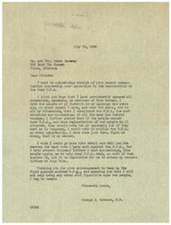 ["The document is a letter from George B. Schwabe, a member of Congress, to Mr. and Mrs. Frank Janeway, thanking them for their opposition to the O.P.A. and assuring them that he will continue to fight against it. Schwabe explains that he has consistently opposed the O.P.A. and has voted to abolish it whenever possible. He expresses gratitude for their support and commitment to keeping the O.P.A. dead."]