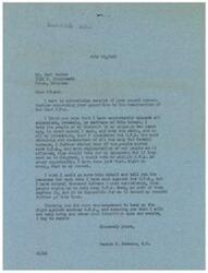 ["The document is a letter from George B. Schwabe, a member of Congress, in response to a letter from Carl Barker opposing the resurrection of the O.P.A. Schwabe explains that he has consistently opposed the O.P.A. and has voted to abolish it whenever possible. He thanks Barker for his support in the fight against the O.P.A. and assures him that he will continue to oppose any similar impositions on the American people."]
