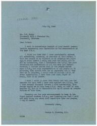 ["The first text is a letter from George B. Schwabe, a politician, expressing his opposition to the O.P.A. and his commitment to abolishing it. The second text is a telegram from Blackwell Mill & Elevator Co. urging Schwabe to vote against any O.P.A. extension bill that includes agricultural products, warning of chaos and disregard for the law if price controls are reinstated."]