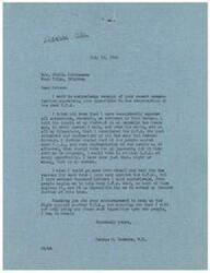 ["Mrs. Stella Rothhammer expresses her support for George B. Schwabe's opposition to the O.P.A. and explains how the bureau has negatively impacted her as a real estate owner. She highlights the difficulties she has faced in managing her properties due to O.P.A. regulations and high costs of repairs and labor. She emphasizes the need for Americans to be left alone to work and improve their lives without government intervention. Mrs. Rothhammer urges Schwabe to continue fighting against the O.P.A. and offers her assistance in the future."]