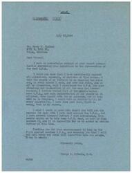 ["The document is a letter from George B. Schwabe to Harry M. Jackson, expressing opposition to the resurrection of the O.P.A. (Office of Price Administration). Schwabe explains his consistent opposition to the bureau and his commitment to abolishing it. He thanks Jackson for his encouragement and reassures him that he will continue to fight against the O.P.A. and any similar impositions."]