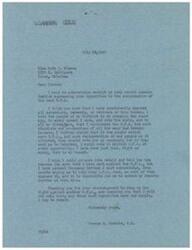 ["The document from George B. Schwabe acknowledges receipt of a letter from Ruth L. Pierce expressing opposition to the resurrection of the O.P.A. Schwabe states that he has consistently opposed the O.P.A. and campaigned on the promise to abolish it. He mentions receiving numerous letters urging him to keep the O.P.A. dead and assures Pierce that he will continue to fight against it. Pierce's letter to Schwabe urges him to do away with foreign planned economy and restore freedom to American citizens, specifically mentioning the impact on landlords and the lack of housing as evidence of ineffective planning by the New Dealers. Pierce urges Schwabe to let the O.P.A. go."]
