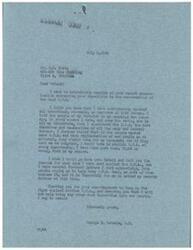 ["In a letter dated July 9, 1946, George B. Schwabe, a member of Congress, acknowledges receipt of a letter from R.S. Shade expressing opposition to the resurrection of the O.P.A. Schwabe states that he has consistently opposed the O.P.A. and has voted to abolish it whenever possible. He thanks Shade for their support and promises to continue fighting against the O.P.A. Shade, in a letter dated July 6, 1946, expresses strong support for Schwabe's position and believes that removing controls and allowing the law of supply and demand to work will improve matters."]
