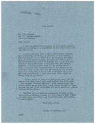["The document is from Mr. M.C. Roberts to Congressman George B. Schwabe expressing support for Schwabe's opposition to the O.P.A. (Office of Price Administration) and urging him to continue fighting against its revival. Schwabe had consistently opposed the O.P.A. and stated that he would vote to abolish it whenever possible. Roberts encourages Schwabe to resist the revival of the O.P.A. and to focus on preventing inflation through production rather than government control."]