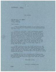 ["The document is a letter from George B. Schwabe to Mr. and Mrs. Myer, acknowledging their opposition to the resurrection of the O.P.A. Schwabe states that he has consistently opposed the O.P.A. and campaigned against it, promising to abolish it if elected to Congress. He thanks the Myers for their support in fighting against the O.P.A. and assures them that he will continue to do so."]