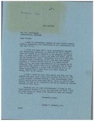 ["The first letter is from George B. Schwabe expressing his opposition to the revival of the Office of Price Administration (O.P.A) and stating that he has consistently opposed it. He mentions that he has received many letters supporting his stance and will continue to fight against the O.P.A. The second letter is from H.W. Burlingame also opposing the revival of the O.P.A and stating that supply and demand should control prices without government regulations."]