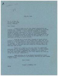 ["A congressman, George B. Schwab, received a letter from a farmer, H.P. Lee Jr., expressing disapproval of legislation involving price controls. Schwab acknowledges Lee's concerns and mentions that many others share the same sentiment. Schwab appreciates Lee's contribution to his thinking and agrees that farmers need to be given a fair deal. Lee also expresses his desire for the OPA to remain dead and for a return to the American way of life."]